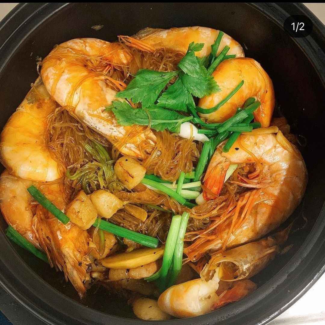 Thai Baked Shrimp with Glass Noodle