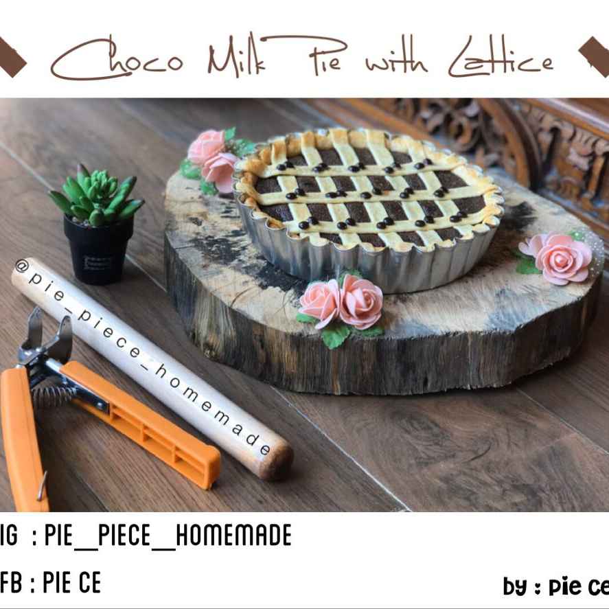 Choco Milk Pie with Lattice