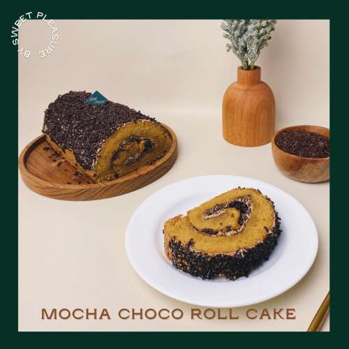 Mocha Chocolate Roll Cake