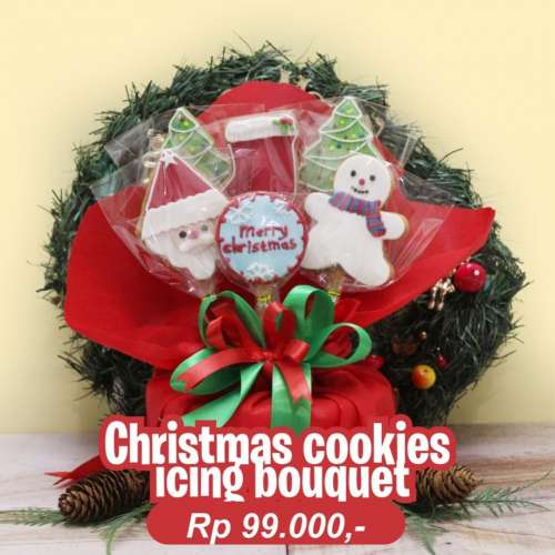 Christmas Cookies Icing Bouquet