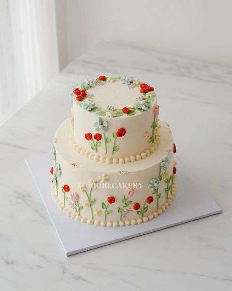 Tier Flower Cake