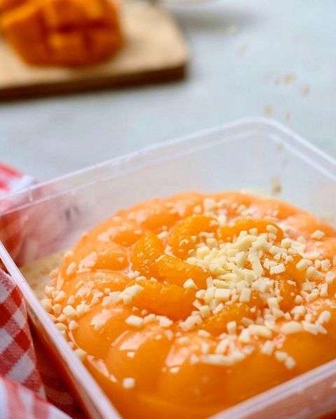 Mango Cream Cheese Pudding