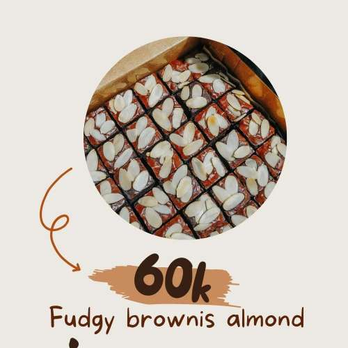 Fudgy Brownies Almond