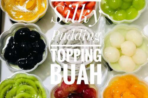 Silky Pudding Topping Buah