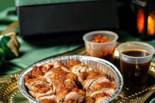 Roasted Chicken With Peking Sauce and Sambal Rica