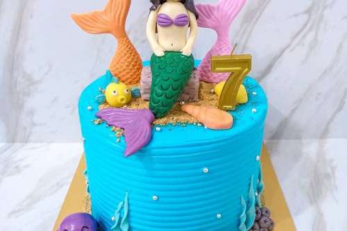 Korean Custom Cake (Mermaid Theme)