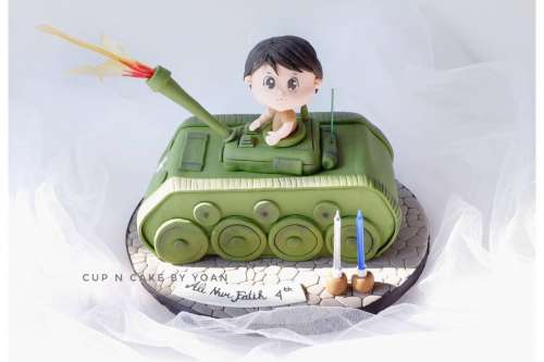 Tank Pinata Cake