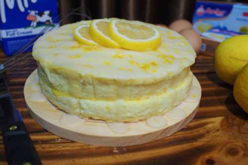 Lemon Cotton Cake with Lemon Curd and Lemon Glaze