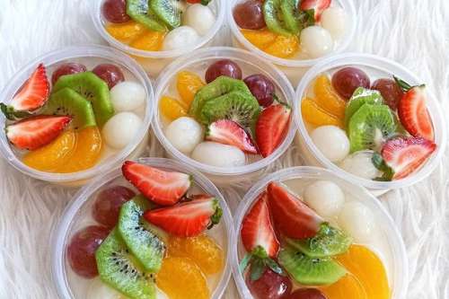 Puding Almond Fruits