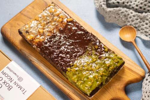Fudgy Brownies Special Topping - Tiramisu Greentea Chocomaltine