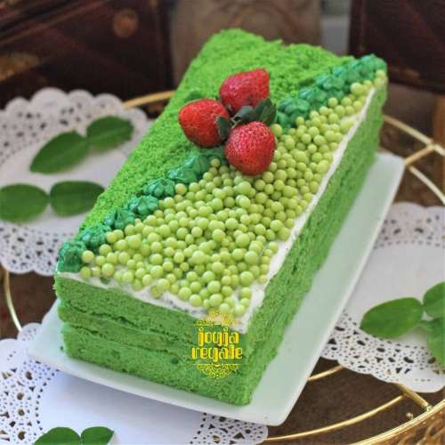 Cake Thiwul varian Pandan Green Tea