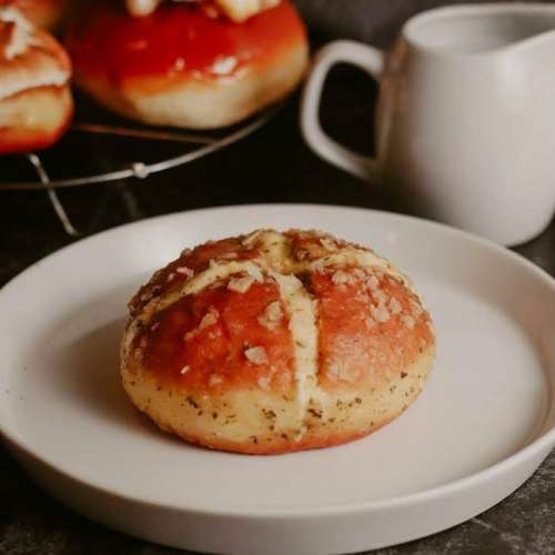 Sweet And Savoury Garlic Cheese Doughnut Glazed With Our Secret Recipe