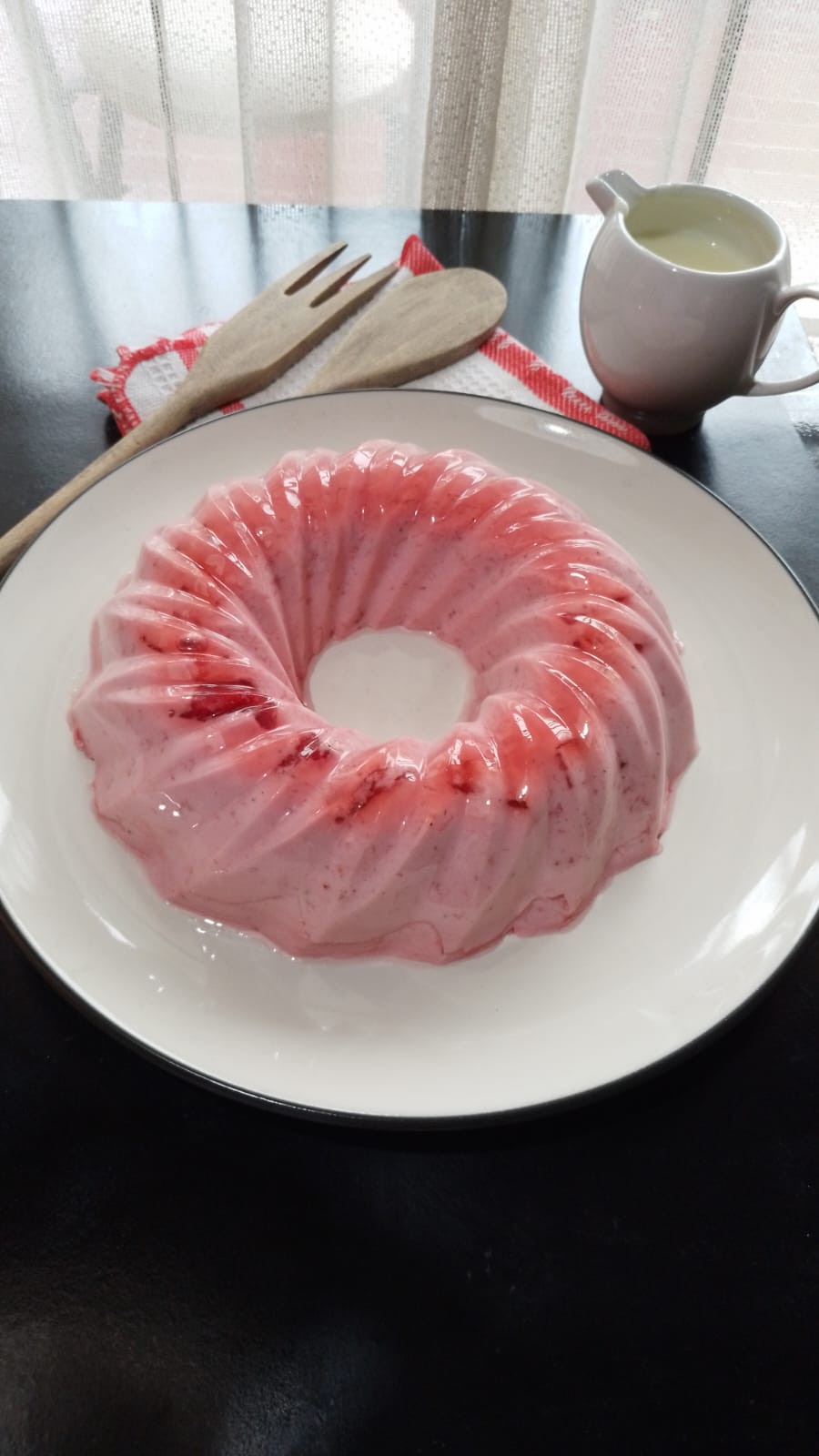 Strawberry Chiffon Pudding