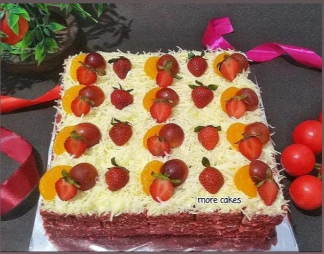 Fruity Red Velvet Cake