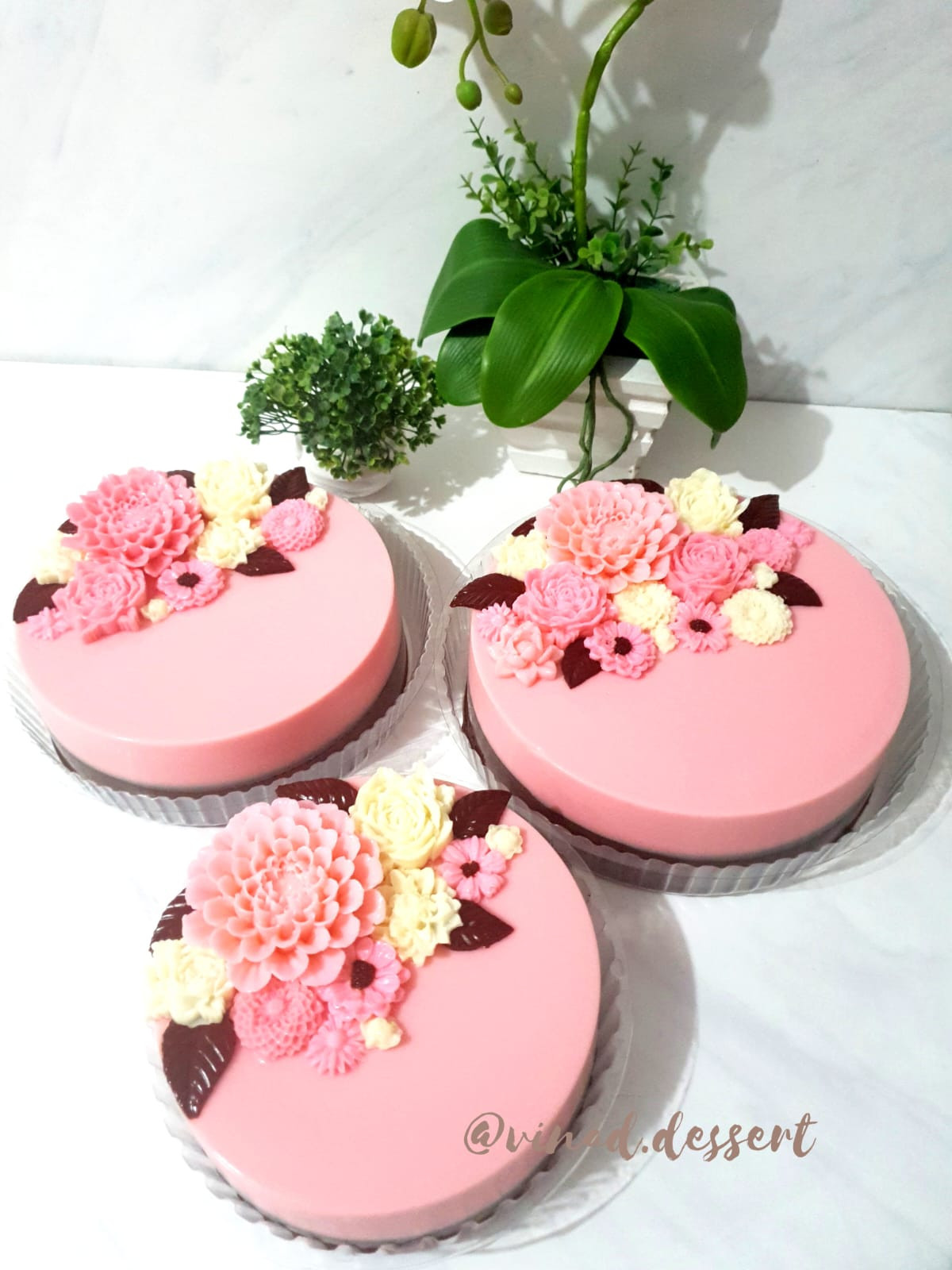 Pudding Flower Pink Choco (Strawberry Choco)