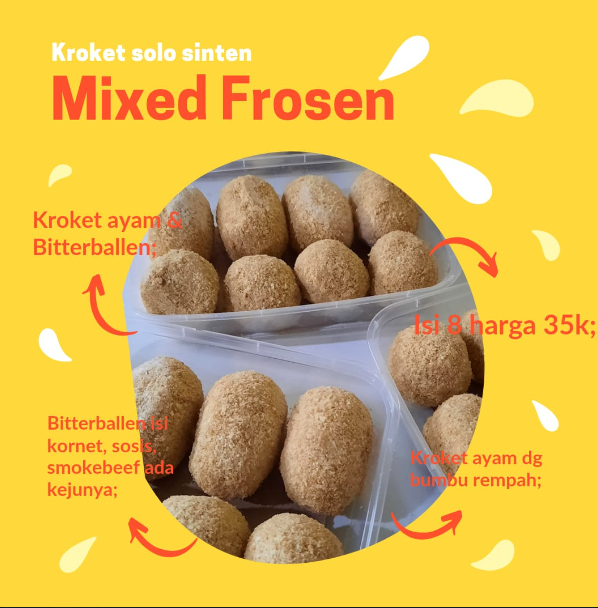 Mixed Frosen Kroket Ayam dan Bitterballen