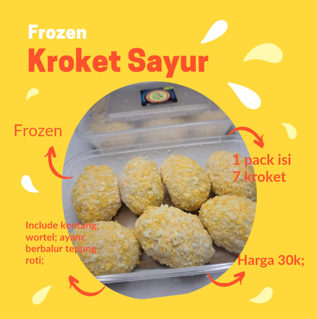 Kroket Sayur Frozen Isi 7 pcs