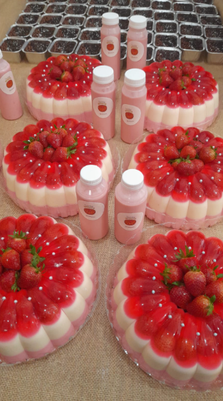 Strawberry Yoghurt Pudding