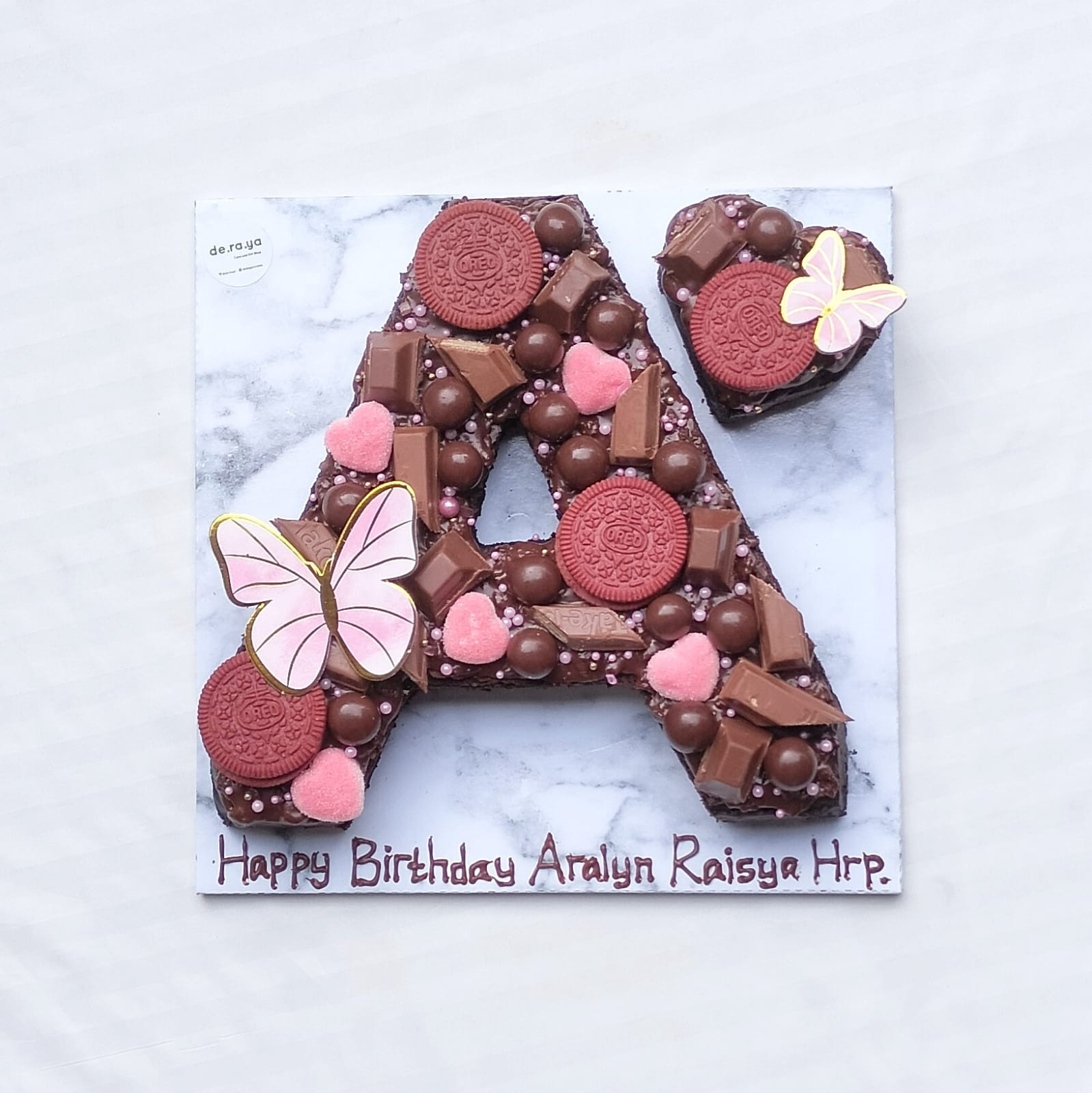 Brownies Letter Cake