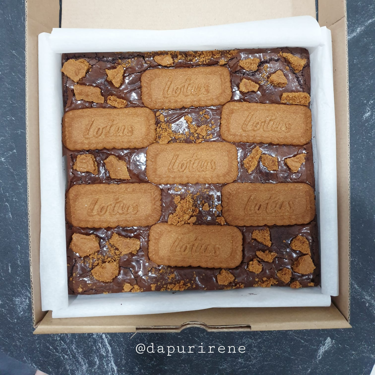 Classic Brownies with Biscoff Topping