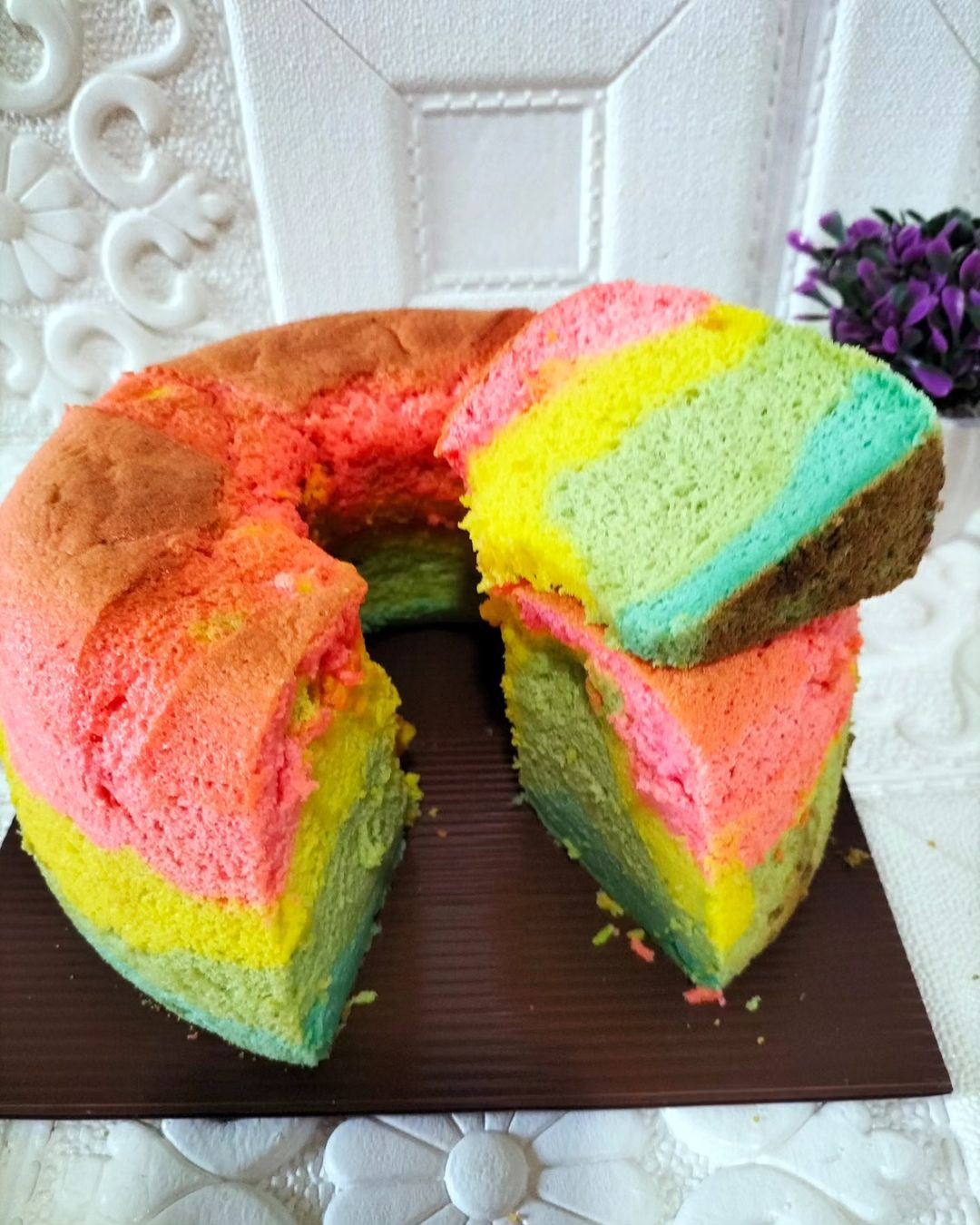 Rainbow Chiffon Cake