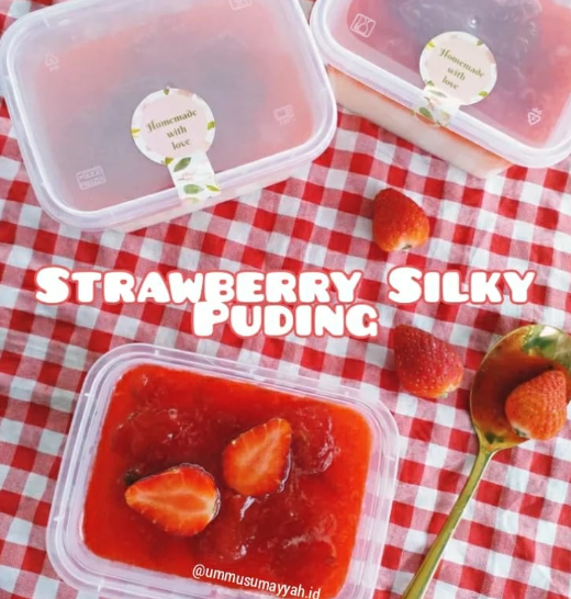 Strawberry Silky Pudding