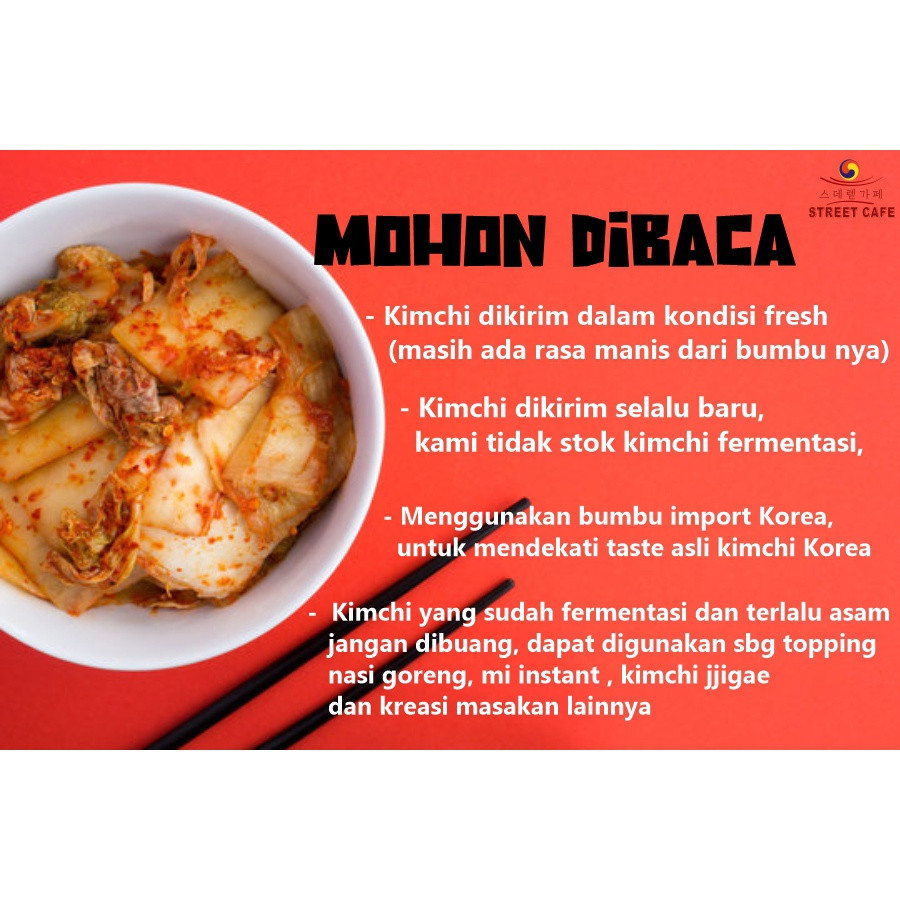 Kimchi - 300 gram, 500 gram, 1 kg | Street Cafe