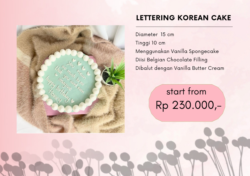 Lettering Korean Cake
