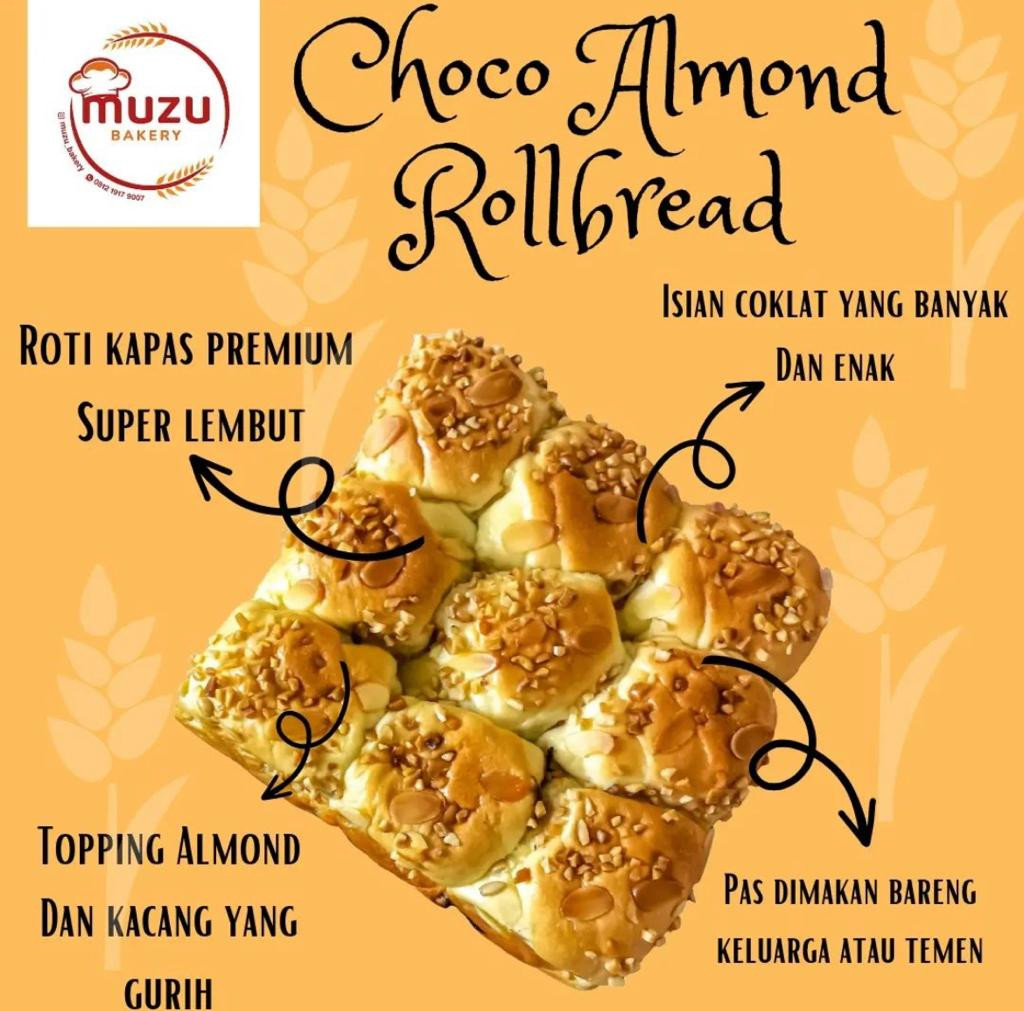 Choco Almond Rollbread