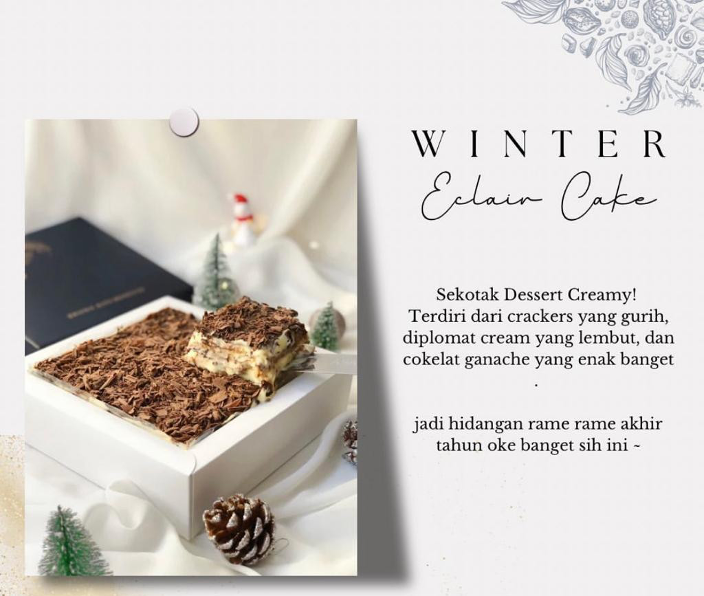 Winter Eclair Cake
