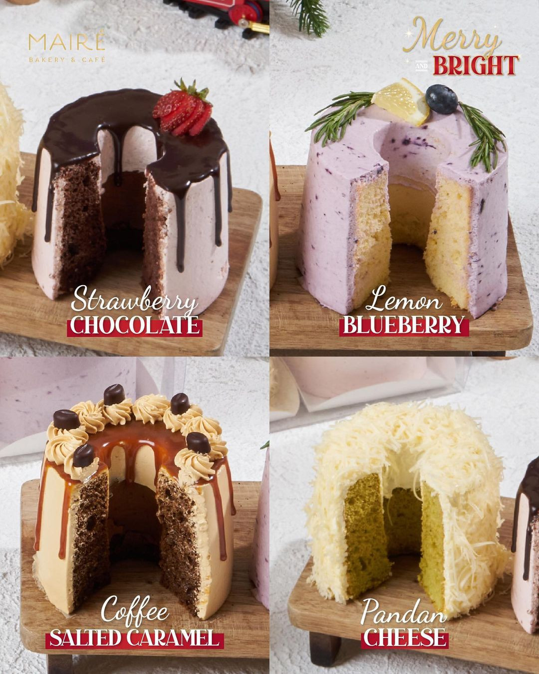 Quartet : 4 - Mini Coated Chiffon Cake Package