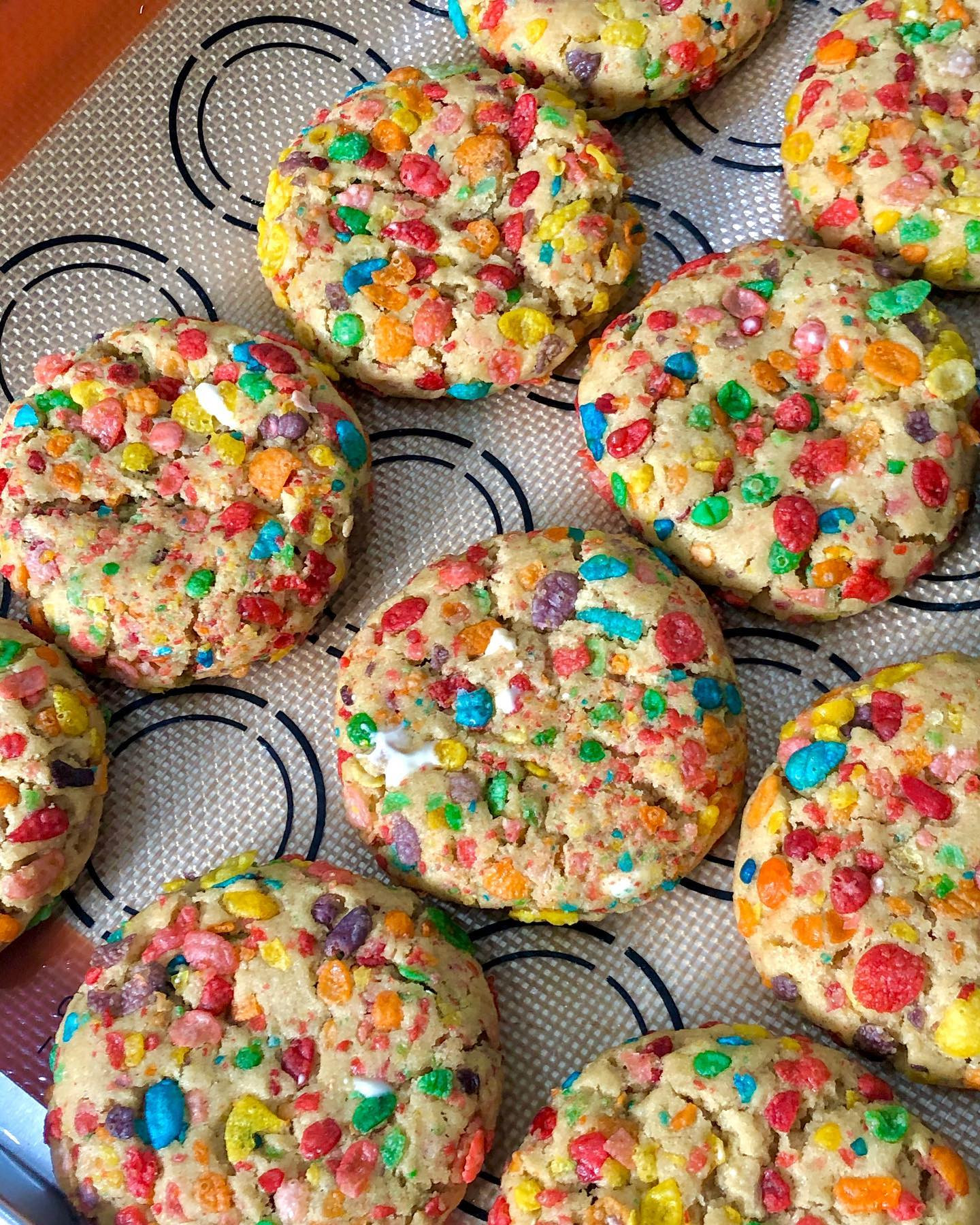 Rainbow Cereal American Style Cookies