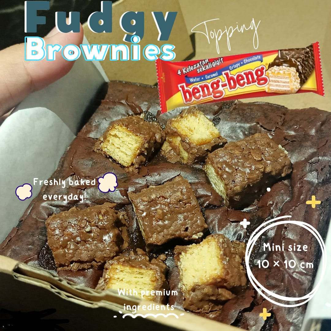 Fudgy Brownies Topping Beng-Beng