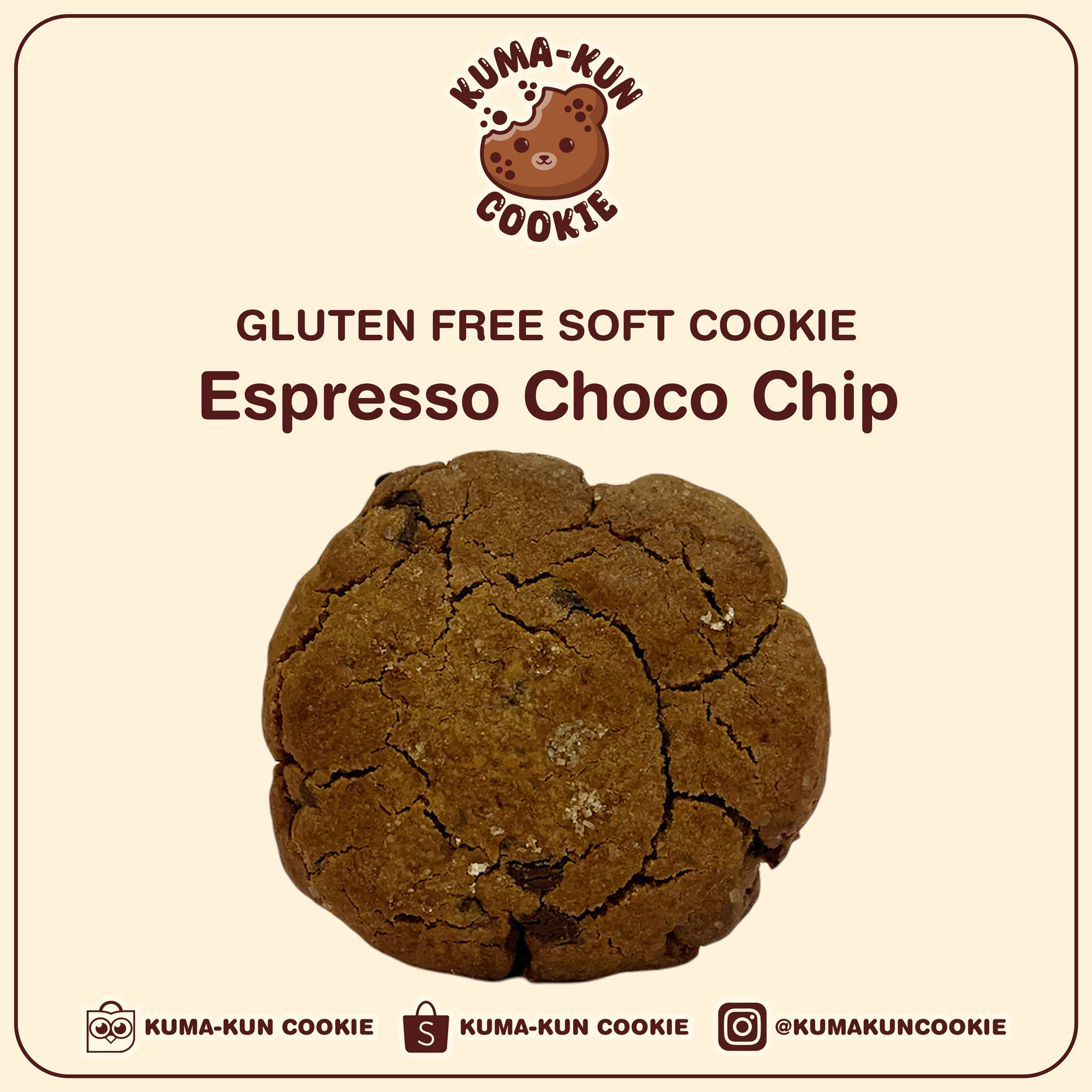 Gluten Free Soft Cookie - Espresso Choco Chip