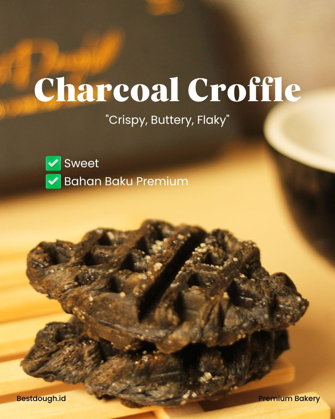 Charcoal Croffle