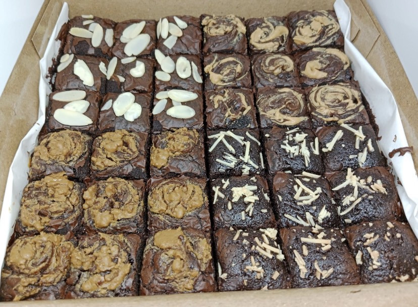 Brownies Box Mix Topping 20x20