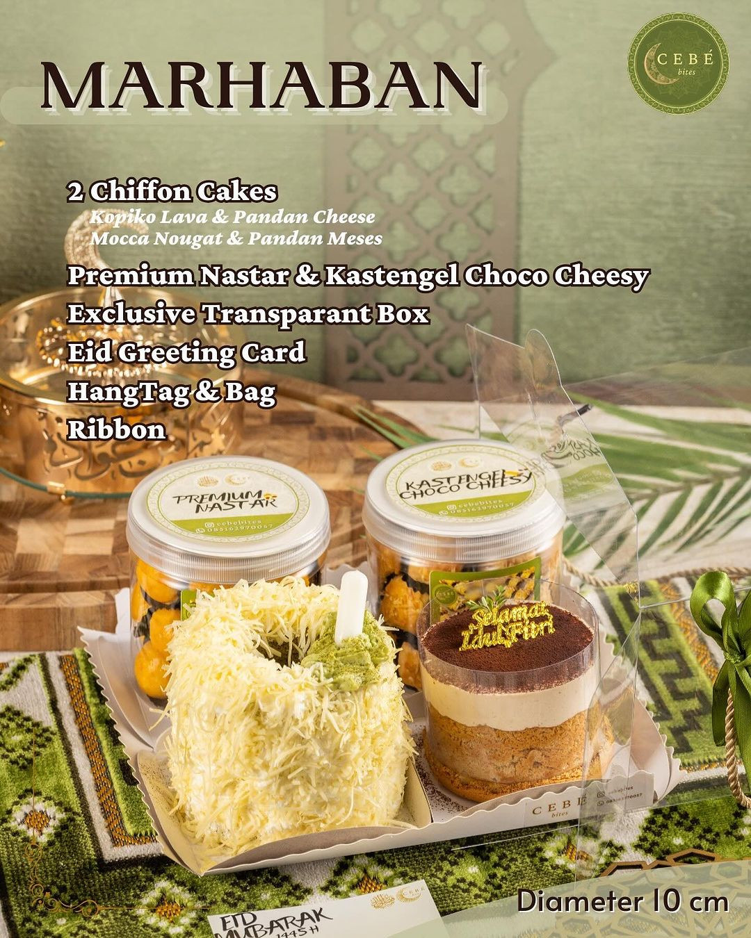 Marhaban - 2 Chiffon Cakes, Premium Nastar, dan Kastengel Choco Cheesy