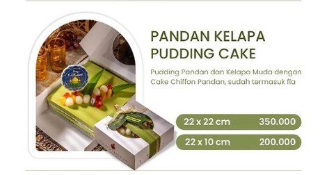 Pandan Kelapa Pudding Cake
