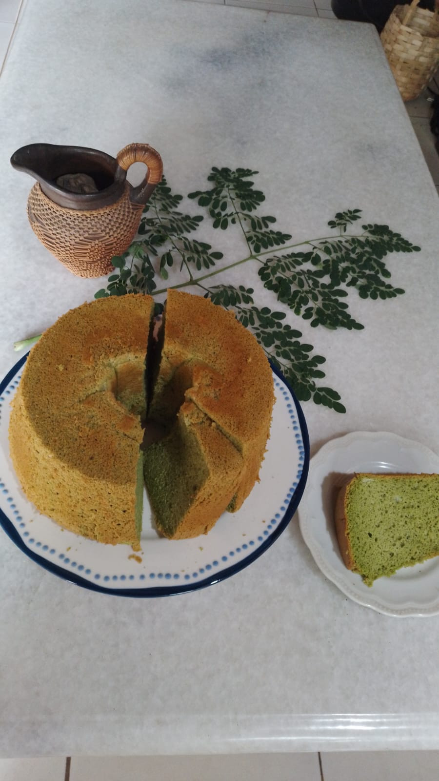 Moringa Chiffon Cake