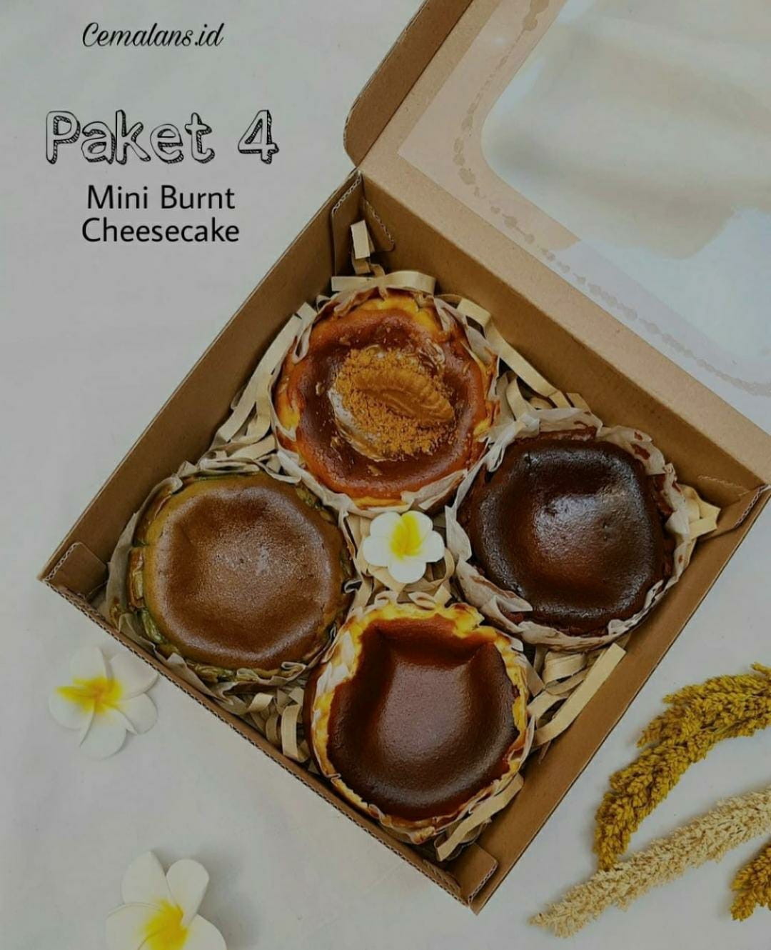 Paket 4 Mini Burnt Cheesecake