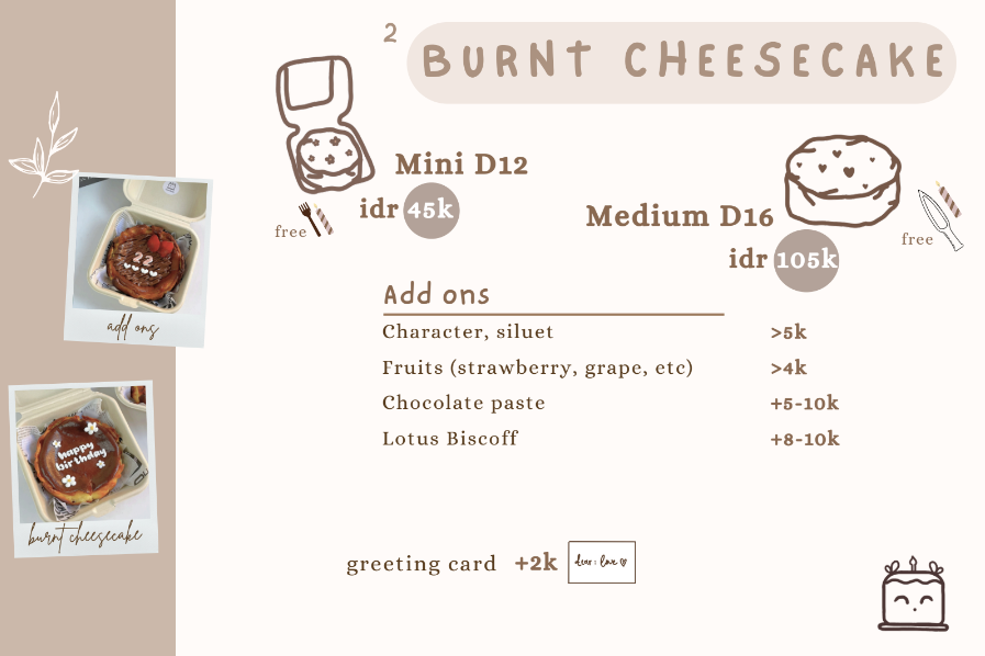 Burnt Cheesecake Medium D16