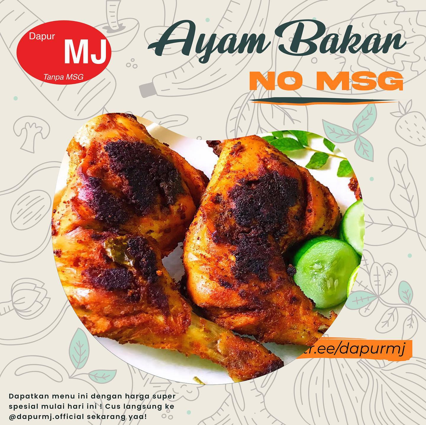 Ayam Bakar Khas Dapur MJ - Tanpa MSG