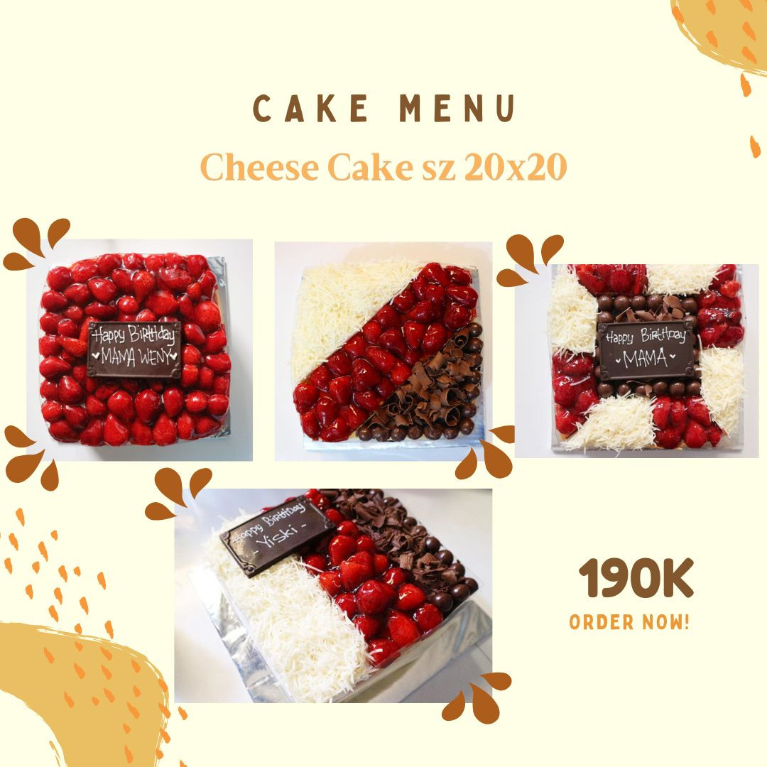 Cheese Cake Size 20x20