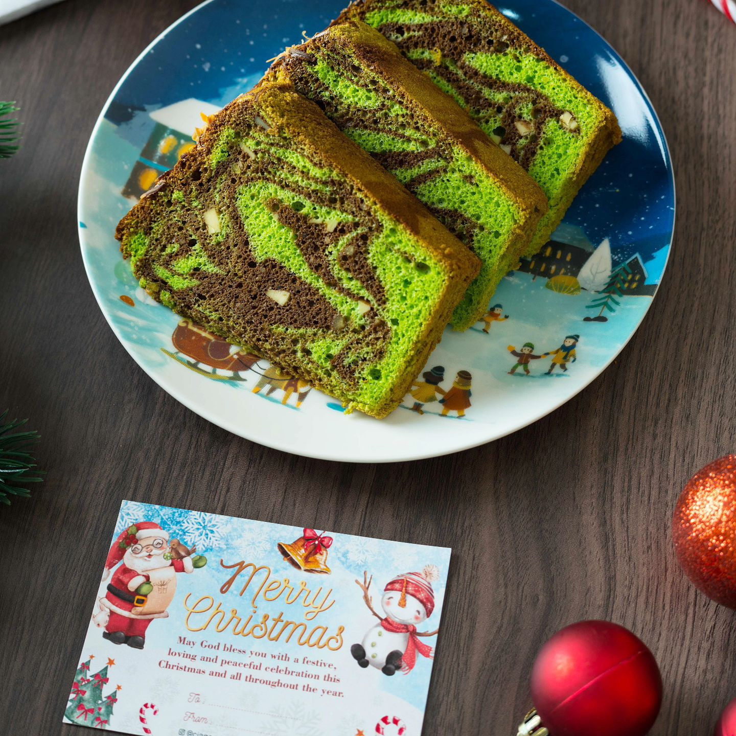 Holiday Hampers - Chiffon Choco Pandan Cake