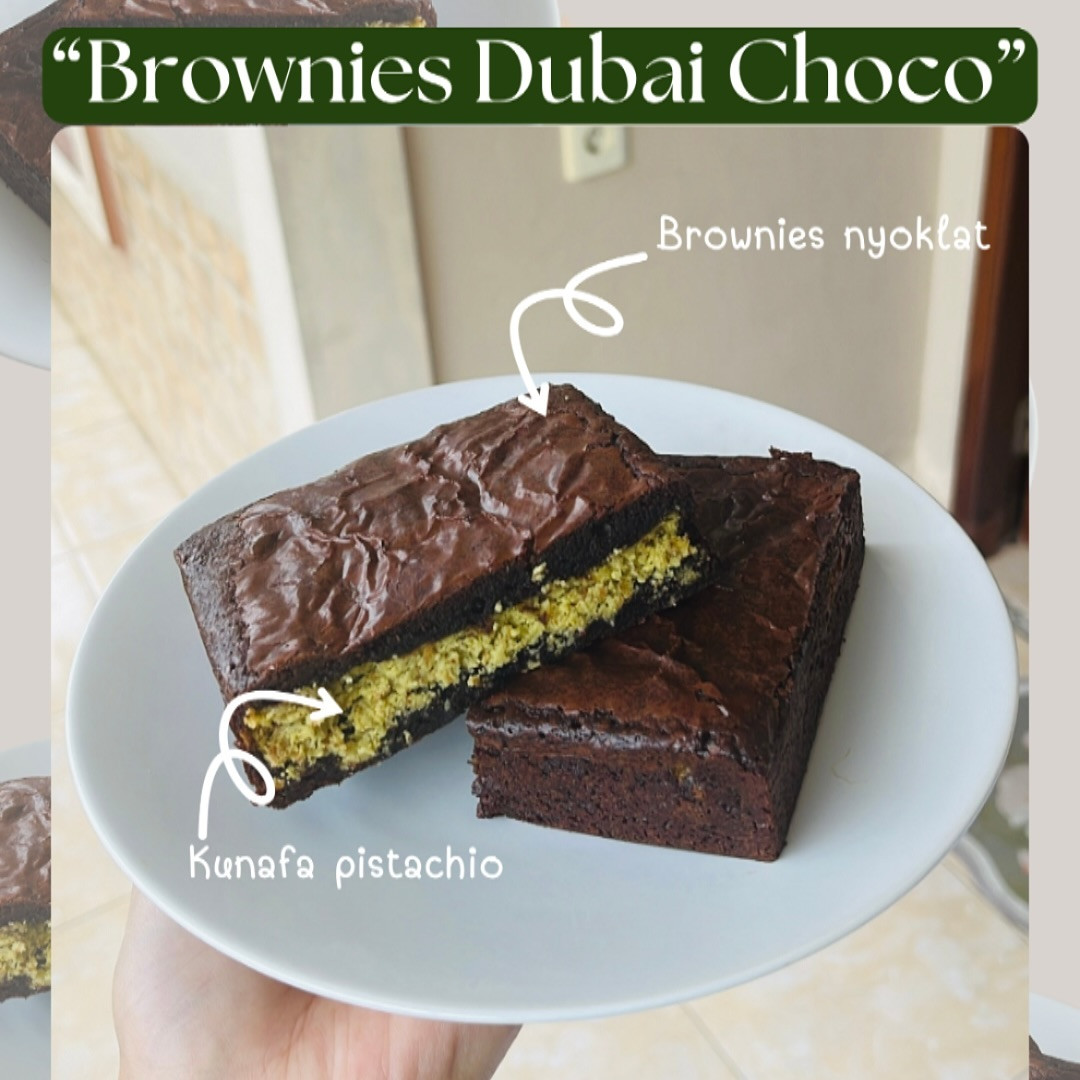 Dubai Pistachio Kunafe Brownie