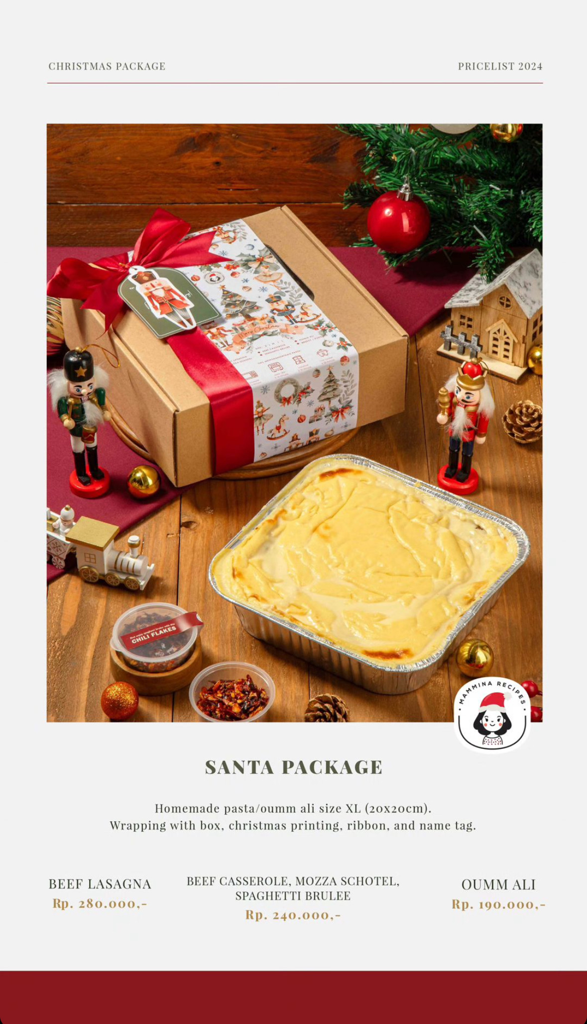 Santa Package - Beef Casserole, Mozza Schotel, Spaghetti Brulle